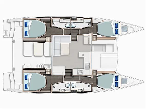 Planul punții pentru Leopard 42 in Marina Agana