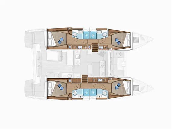 תוכנית הסיפון של Lagoon 46 in Trogir / SCT Marina Trogir