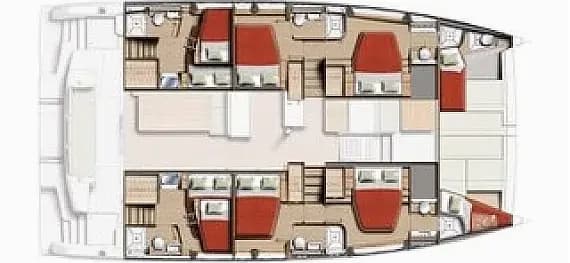 Bali 5.2 in Salerno / Marina d'Arechi 的甲板布局图
