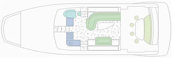 Deck plan of Voyage 420ST in Mallorca / Palma de Mallorca / La Lonja Marina Charter