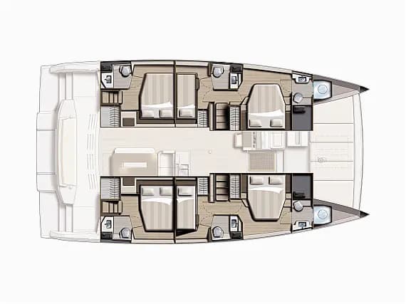 Planul punții pentru Bali 4.8 in Kaštel Gomilica / Marina Kaštela