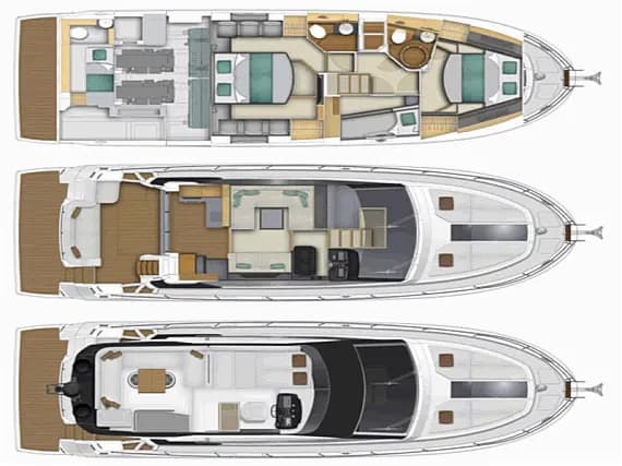 Deck plan of Monte Carlo 5 in Seget Donji / Marina Baotić