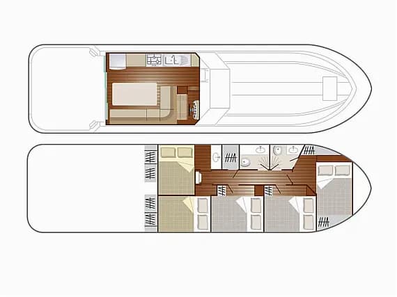 Deck plan of Nicols Sedan 1310 in Sablé-sur-Sarthe