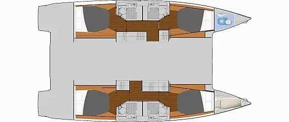 תוכנית הסיפון של Astréa 42 in Lavrion / Olympic Marina