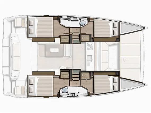 Planul punții pentru Bali Catsmart in Lefkada / D-Marin Marina Lefkas
