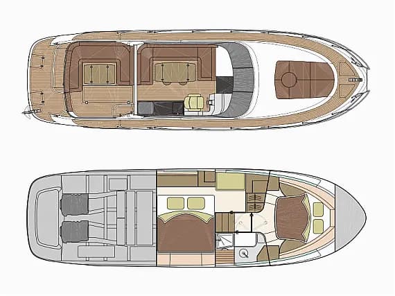 План на палубата на Marex 375 in Šibenik / D-Marin Marina Mandalina