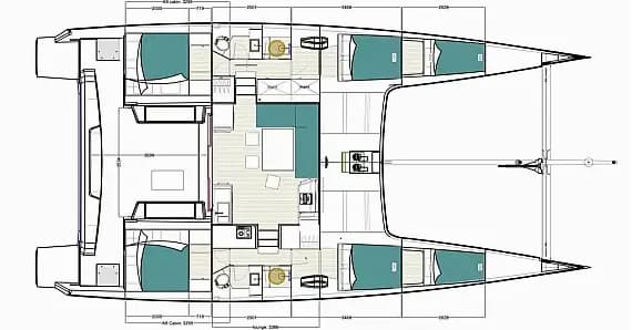 Planul punții pentru ORC 57 in Martinique / Le Marin