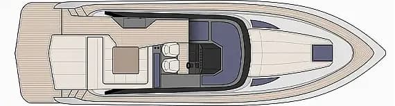 Deck plan of Focus Power 44 in Pula / Marina Polesana