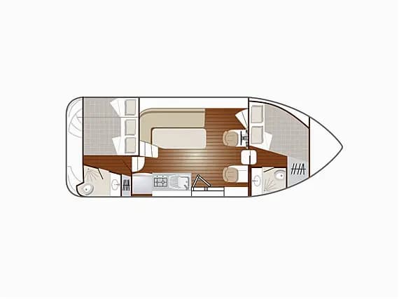 Deck plan of Nicols Confort 900 DP in Sablé-sur-Sarthe