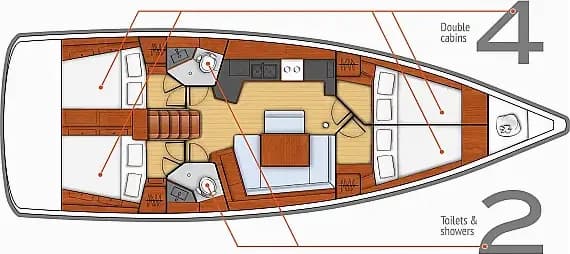 Oceanis 45 in Tivat / Porto Montenegro - Photo 2