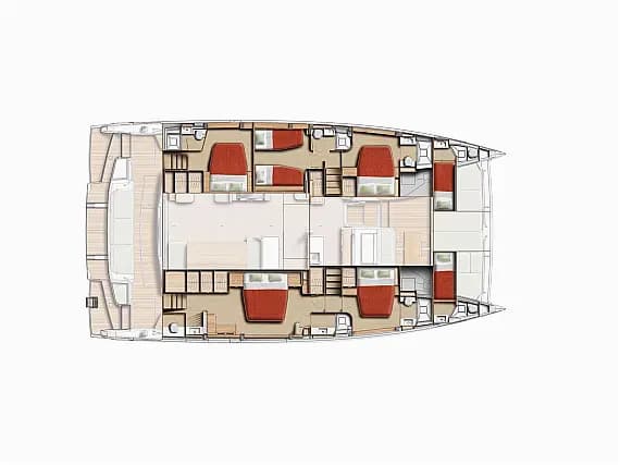 Planul punții pentru Bali 5.8 in Kaštel Gomilica / Marina Kaštela