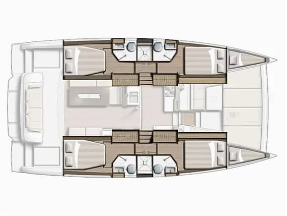 Planul punții pentru Bali 4.2 in Marmaris / Netsel Marmaris Marina