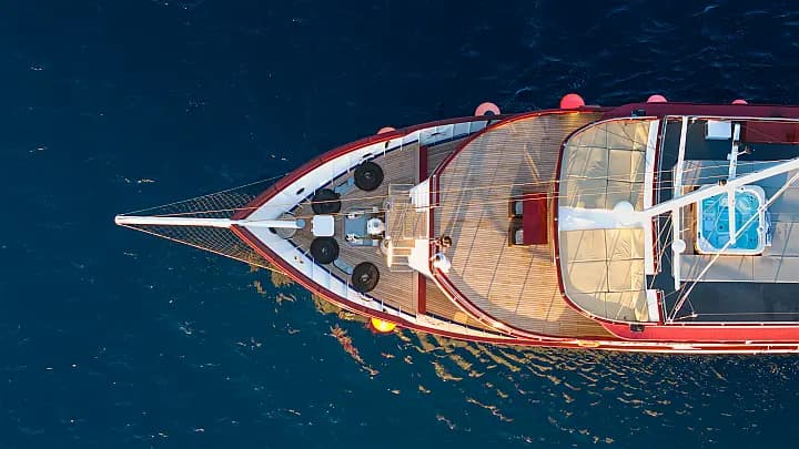 Motor sailer in Trogir City Port - Photo 2