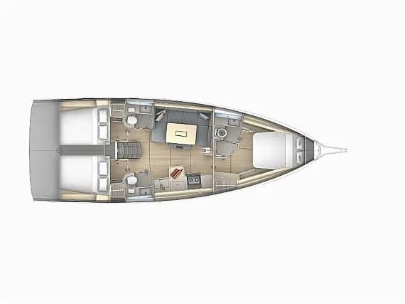 Deck plan of Dufour 41 in Skradin / ACI Marina Skradin