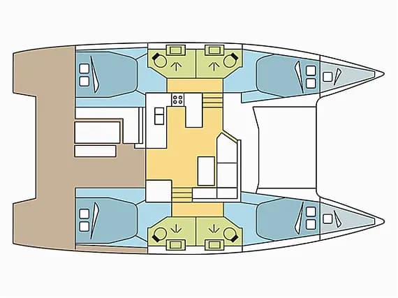 Planul punții pentru Astréa 42 in Paros / Piso Livadi Port