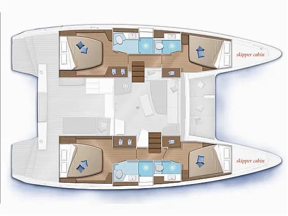 Planul punții pentru Lagoon 42 in Šibenik / D-Marin Marina Mandalina