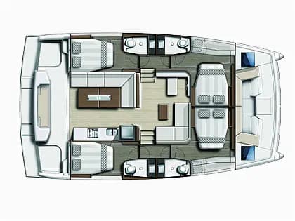 Planul punții pentru Bali Catspace in Sicily / Furnari / Marina Portorosa