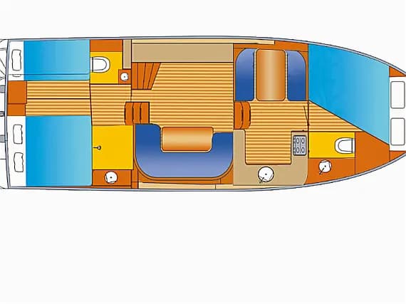 Deck plan of De Drait Advantage 38 in Drachten / Jachthaven Drachten de Drait