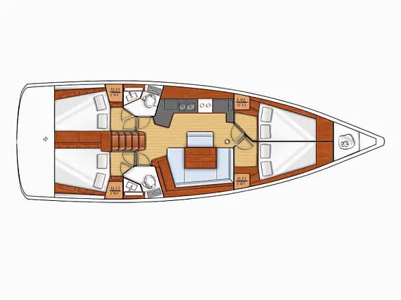 Oceanis 45 in Sukošan / D-Marin Dalmacija Marina - Photo 2