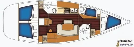 Cyclades 43.4 in Marmaris Yacht Marina - Photo 2
