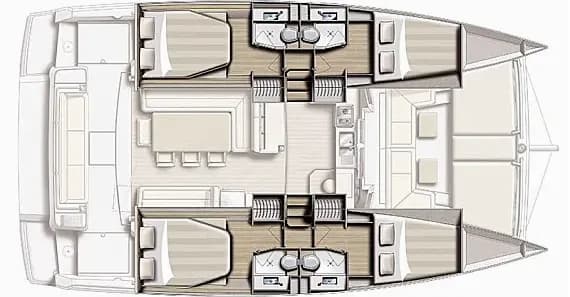 Planul punții pentru Bali 4.1 in Corfu / Gouvia / D-Marin Marina Gouvia