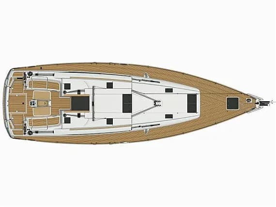 Deck plan of Sun Odyssey 509 in Kavala
