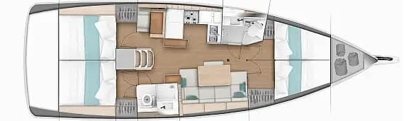 Sun Odyssey 440 in Mallorca / Palma de Mallorca / La Lonja Marina Charter - Photo 2