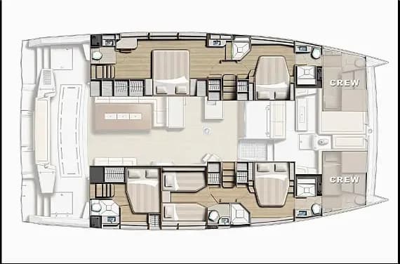 План на палубата на Bali 5.4 in Eden Island / Mahe, Victoria / Eden Island Marina