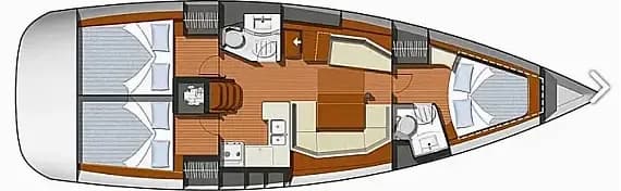 Sun Odyssey 42 i in Syros / Finikas port - Photo 2