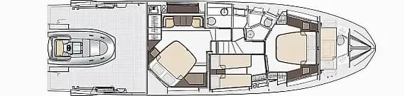 Deck plan of Azimut S6 in Seget Donji / Marina Baotić