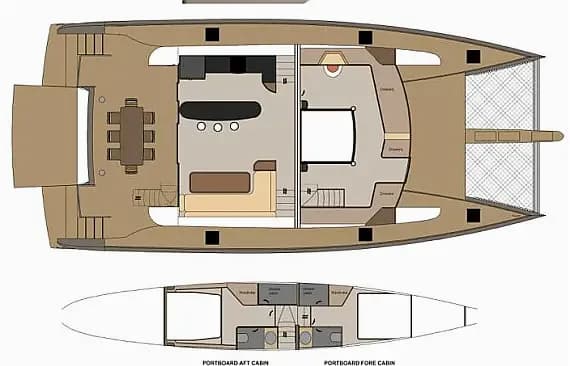 Planul punții pentru Catamaran in Nea Peramos - Attica / Nea Peramos