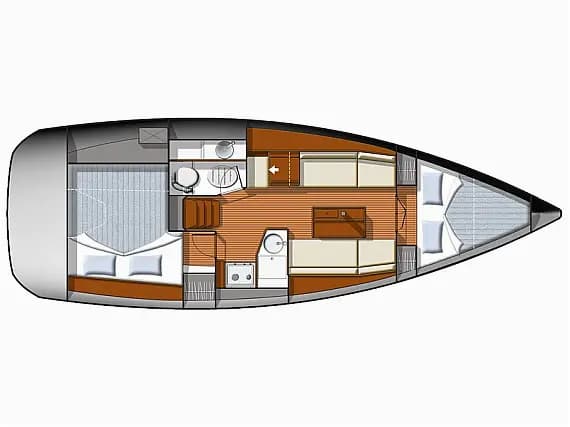 Sun Odyssey 33i in Dubrovnik / ACI Marina Dubrovnik - Photo 2