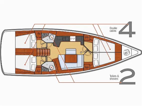 Oceanis 45 in Tivat / Porto Montenegro - Photo 2