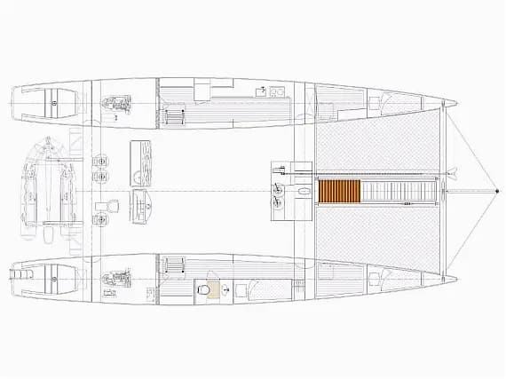 Planul punții pentru Ocean Voyager 53 in Papeete, Tahiti / Papeete