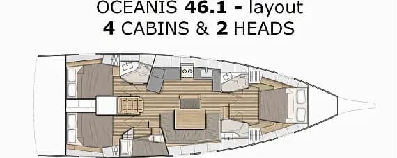 Oceanis 46.1 in Split / ACI Marina Split - Photo 2