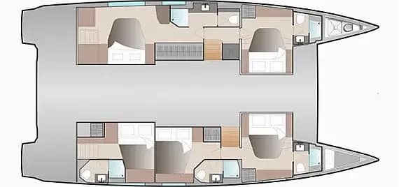 План на палубата на Aura 51 in Castellammare di Stabia / Marina di Stabia