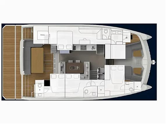 תוכנית הסיפון של Aventura 50 MY in Athens / Alimos Marina