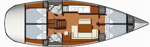 Sun Odyssey 44 i in Arzon / Port du Crouesty - Photo 2