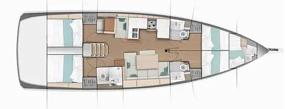 Sun Odyssey 490 in Mallorca / Palma de Mallorca / La Lonja Marina Charter - Photo 2