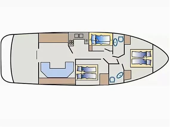 Deck plan of Princess 470 in Piraeus / Marina Zeas