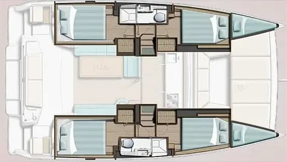 Deck plan of Bali Catsmart in Sardinia / Olbia / Marina di Olbia
