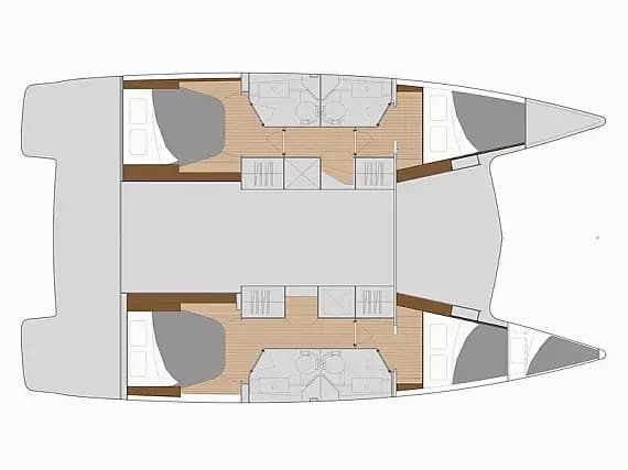 Planul punții pentru Isla 40 in Sukošan / D-Marin Dalmacija Marina