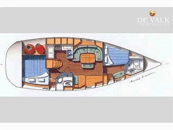 Deck plan of Oceanis 393 in Lefkada / Port of Lefkas