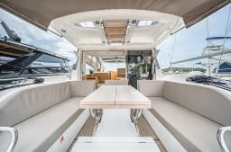 Galeon 430 Skydeck in Makarska harbor thumbnail 9