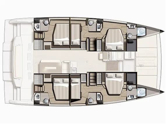 Planul punții pentru Bali 4.8 in Sicily / Capo d'Orlando Marina