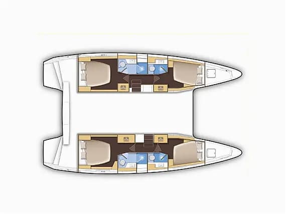 Planul punții pentru Lagoon 42 in Sukošan / D-Marin Dalmacija Marina