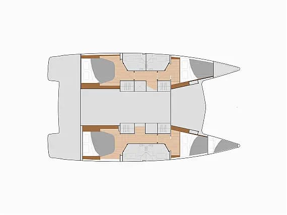Deck plan of Isla 40 in Skradin / ACI Marina Skradin