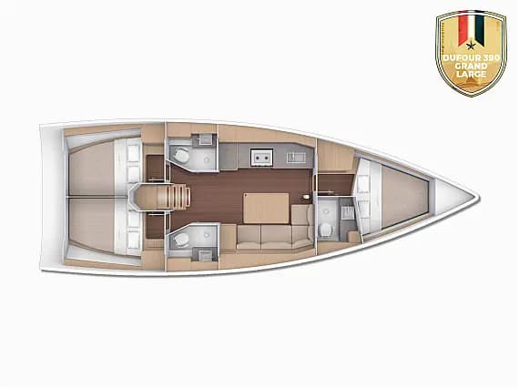 Dufour 390 Grand Large in Rogoznica / Marina Frapa - Photo 2