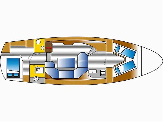 Deck plan of Kotterjacht 10.7 GL in Woudsend