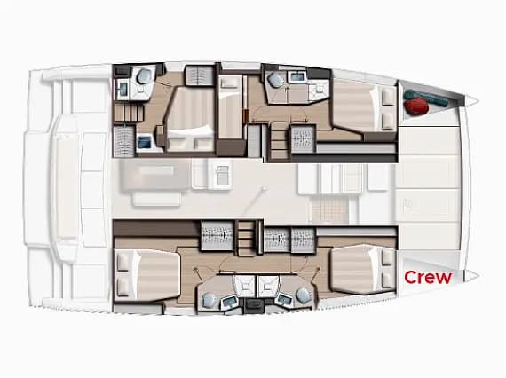 Bali 4.6 in Sitges - Barcelona / Port d'Aiguadolç 的甲板布局图